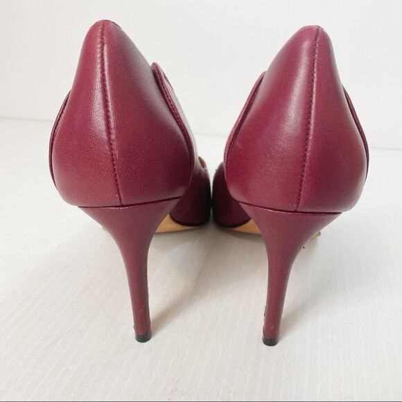 Corso Como Burgundy Leather Heels sz 8.5 - Picture 4 of 9